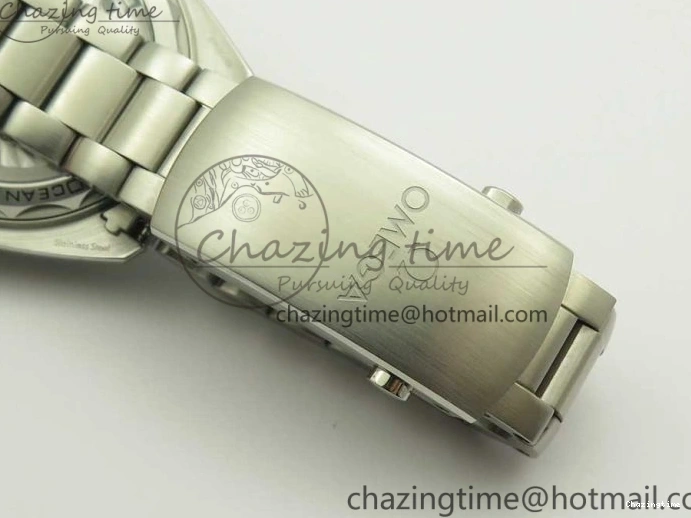 0407 Trendy Planet Ocean 43.5mm SS VSF 1:1 Best Edition Black Ceramic Bezel and Dial on SS Bracelet A8900 Super Clone 7973